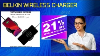 Belkin Wireless Charger - Qi-Certified 10W Max Fast Charging Pad -Quick Charge Cordless Flat Charger