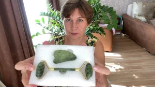 Избавляюсь от отеков, от брылей. Ощущения от массажа Гуаша-супер!  Самомассаж.