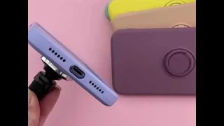 Обзор чехла Silicone case Full Camera Ring для iPhone с кольцом держателем и магнитом для авто.