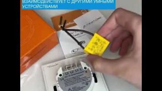 Умный выключатель Tuya с Алисой WiFi RF 433 одиночный сенсорный УНИВЕРСАЛЬНЫЙ золотой стеклянный
