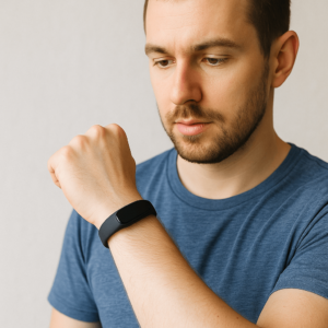 браслет Mi Band на запястье
